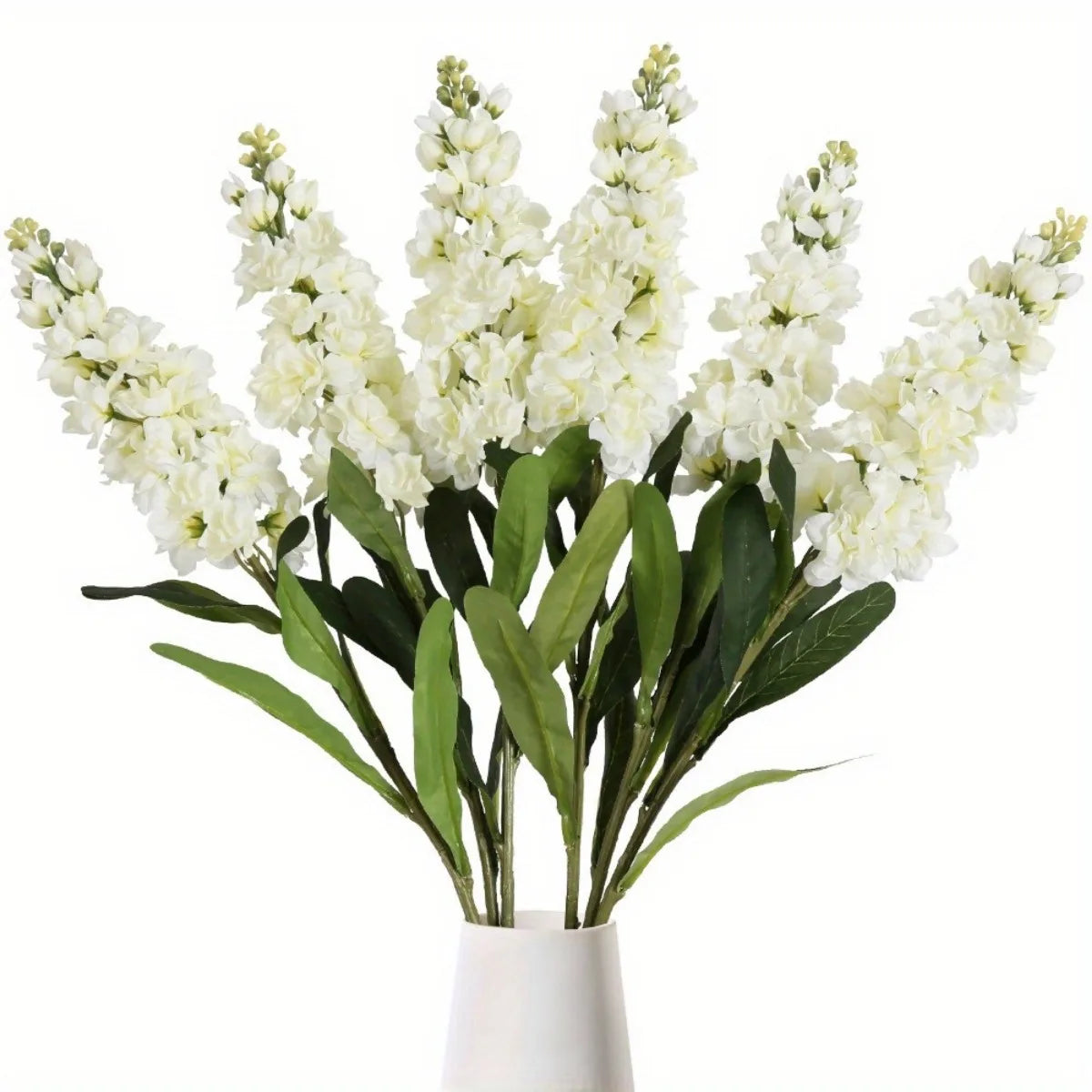 6PCS Artificial Flowers Snapdragon Antirrhinum Flowers 31.50'' Larkspur Fake Flower