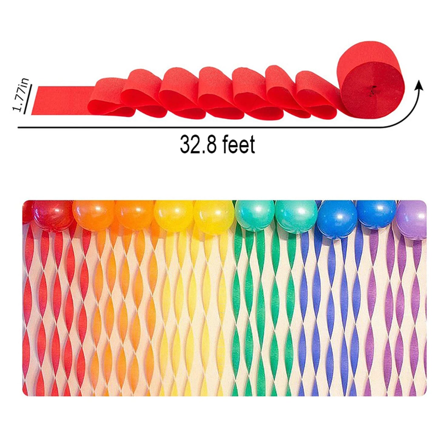 12pcs Crepe Paper Rolls Craft Project Supplies for Interesting Party Supplies Xuan-US