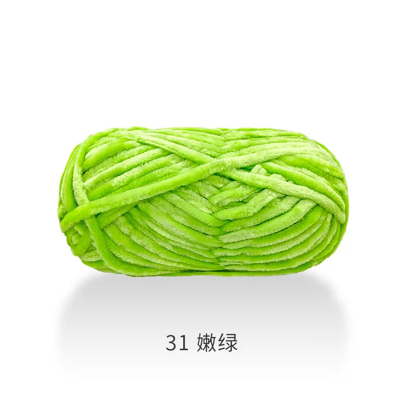 1pcs 100g super soft velvet wool coarse knitted yarn material package hand-woven hat scarf cushion