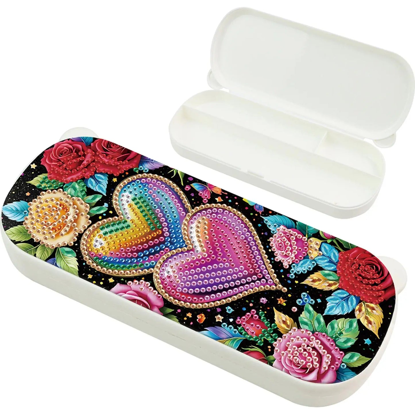 DIY Diamond Art Painting Pencil Box Kits Multifunctional Storage Box Diamond Art Pencil Box for Office and Home Desk Accessories
