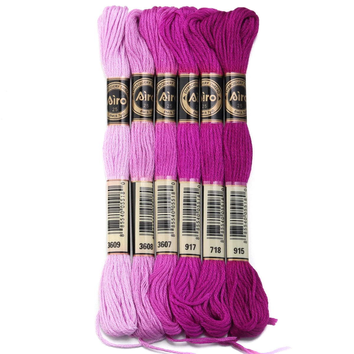 6Pcs/Lot 8m Polyester Cross Stitch Thread Colorful Embroidery Thread String Strap For DIY Sewing Crafts Clothing Accessorie 2030