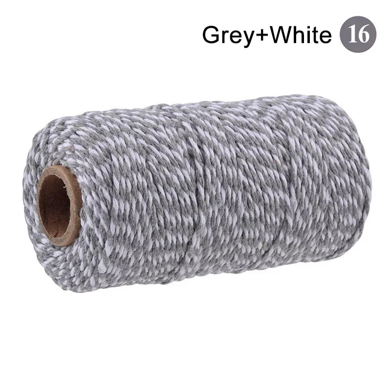 2mm 100M Macrame Cord Rope Cotton Twine Thread String Crafts DIY Sewing Handmade Wall Hangings Bohemia Wedding Party Home 2030