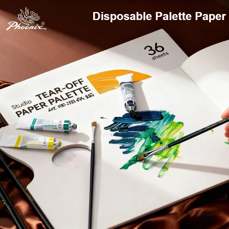 36 Sheets Disposable Palette Paper 9x12 Inches Mess-Free for Acrylic, Oil Paint  ArtistsTear-Off Sheets for Mixing Colors Tools