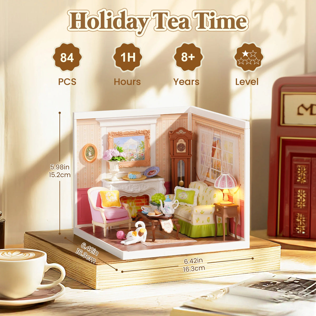 Rolife Dollhouse 3D Puzzle Super Creator Series DIY Miniature House Kit with LED Light for Home Decor Birthday Gift for Girls Teens