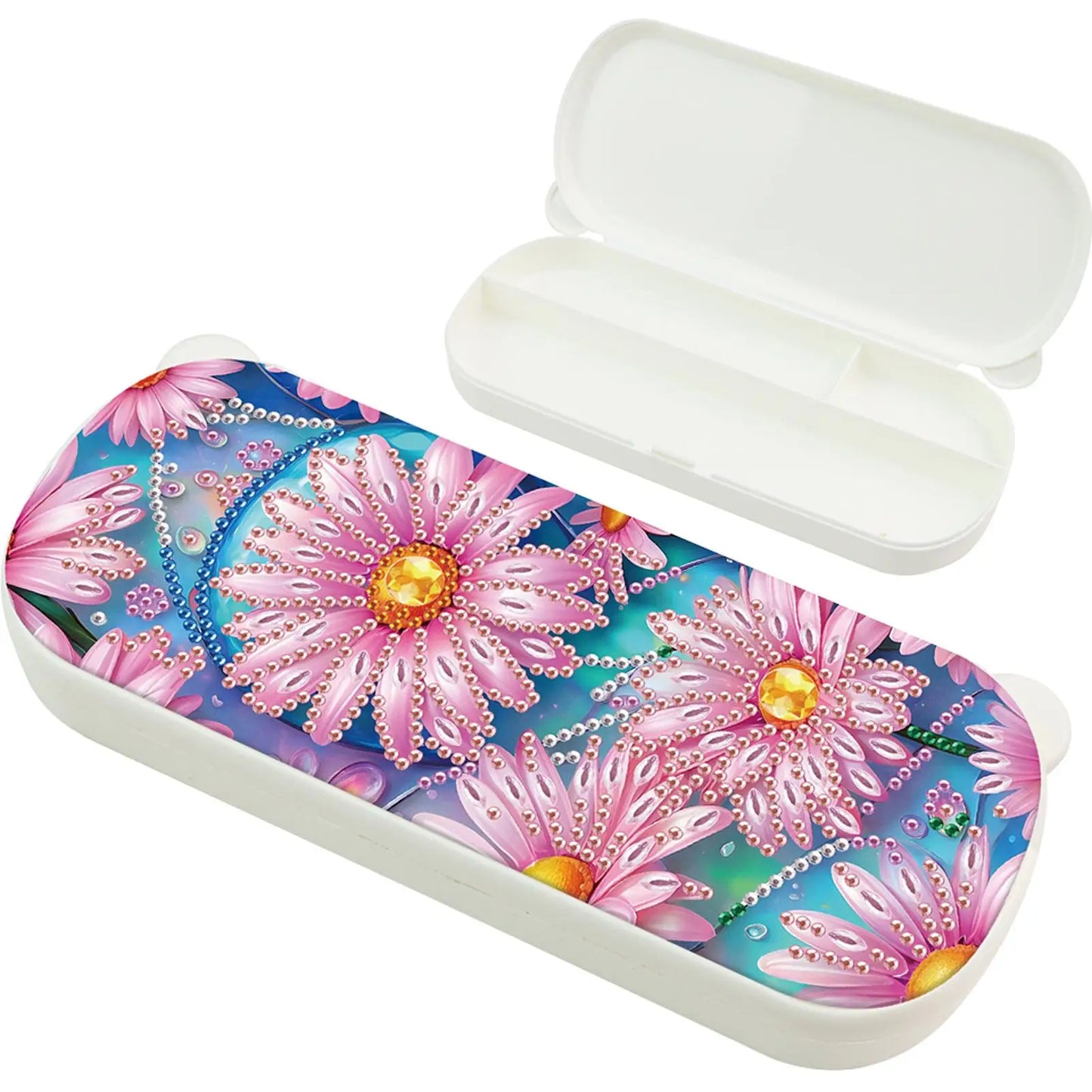 DIY Diamond Art Painting Pencil Box Kits Multifunctional Storage Box Diamond Art Pencil Box for Office and Home Desk Accessories