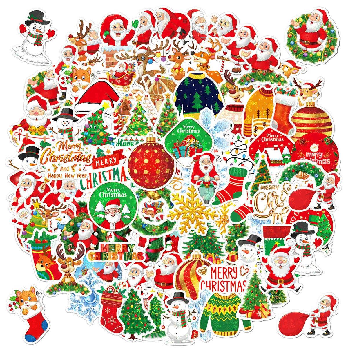 160Pcs Holiday Stickers Christmas Theme Stickers for Kids  Christmas Ornament Stickers Bulk Pack Party Gifts for Adults Party