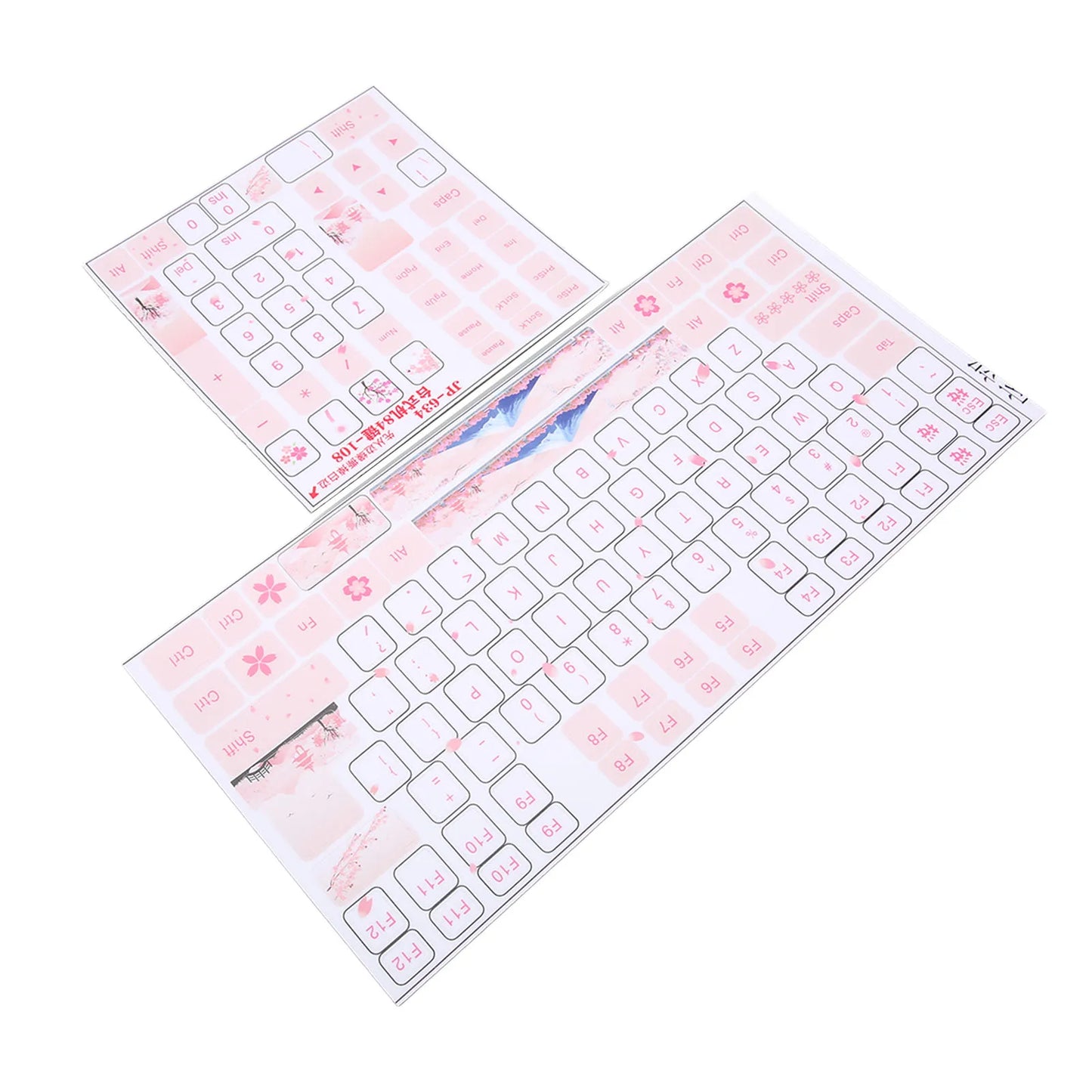 Keycaps Stickers Frosted Wear Resistant Mechanical Keyboard Stickers Clear Beautiful Pattern