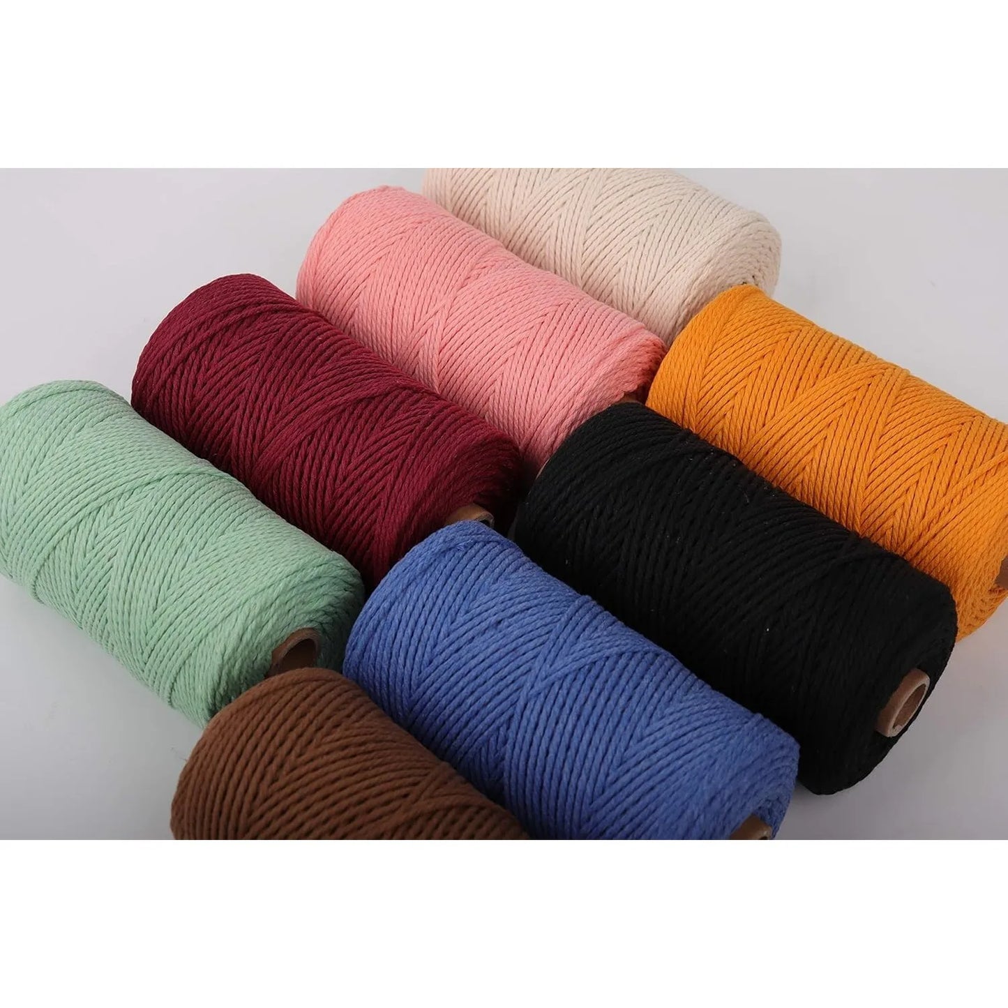 Natural Macrame Cord 3mm x 109Yards, Beige Macrame Rope, Cotton Cord for Wall Hanging, Plant Hangers, Christmas Crafts, Knitting