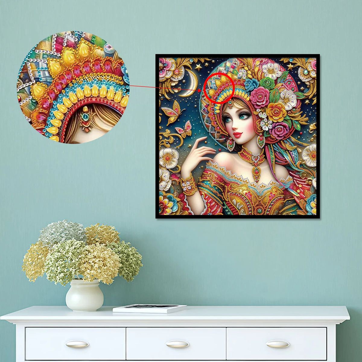 Diamond Art Painting Kits for Adult and Beginners,beautiful lady Diamond Art Painting Craft for Home Wall Decor Handmade Gift