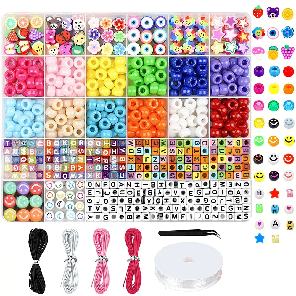 Bracelet Making Kit Pony Beads Letter Beads For Jewelry Making DIY Arts Earring