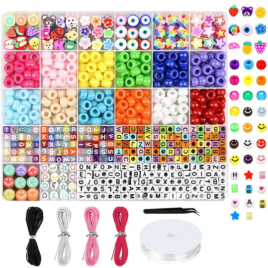 Bracelet Making Kit Pony Beads Letter Beads For Jewelry Making DIY Arts Earring