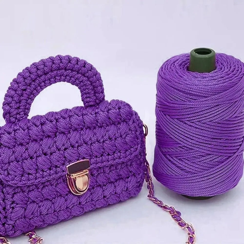 3mm Handmade Ice Rope Thread DIY Hook Cushion Beginners Crochet Yarn Hat Shoes Woven Hand Knitting Bag Hand Knitting Yarn 2055