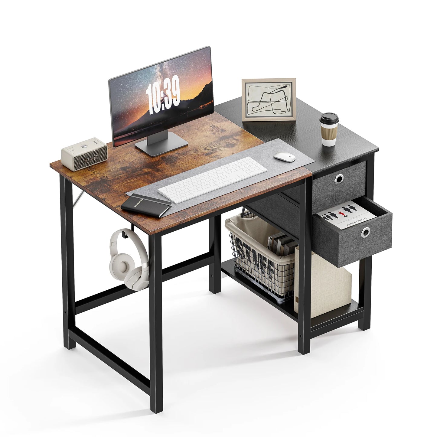 JHK Computer Desk With Drawers