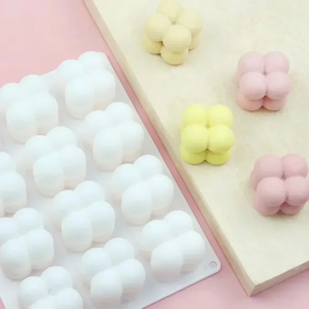 12 Cavity Small Cube Candle Mold   DIY Handmade Soap Candle Making Craft Supply