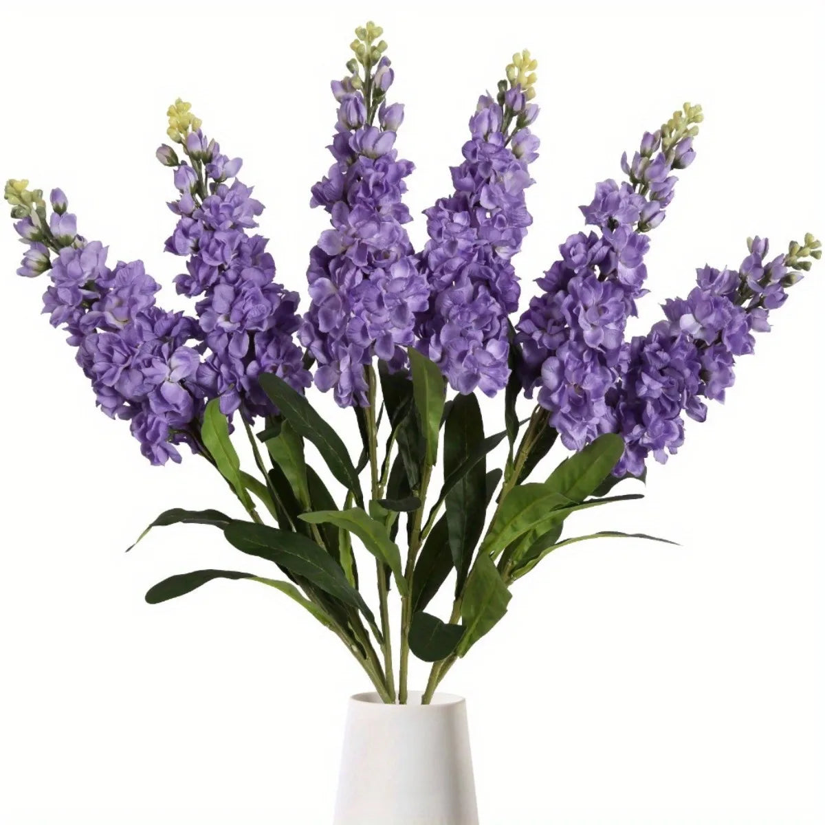 6PCS Artificial Flowers Snapdragon Antirrhinum Flowers 31.50'' Larkspur Fake Flower