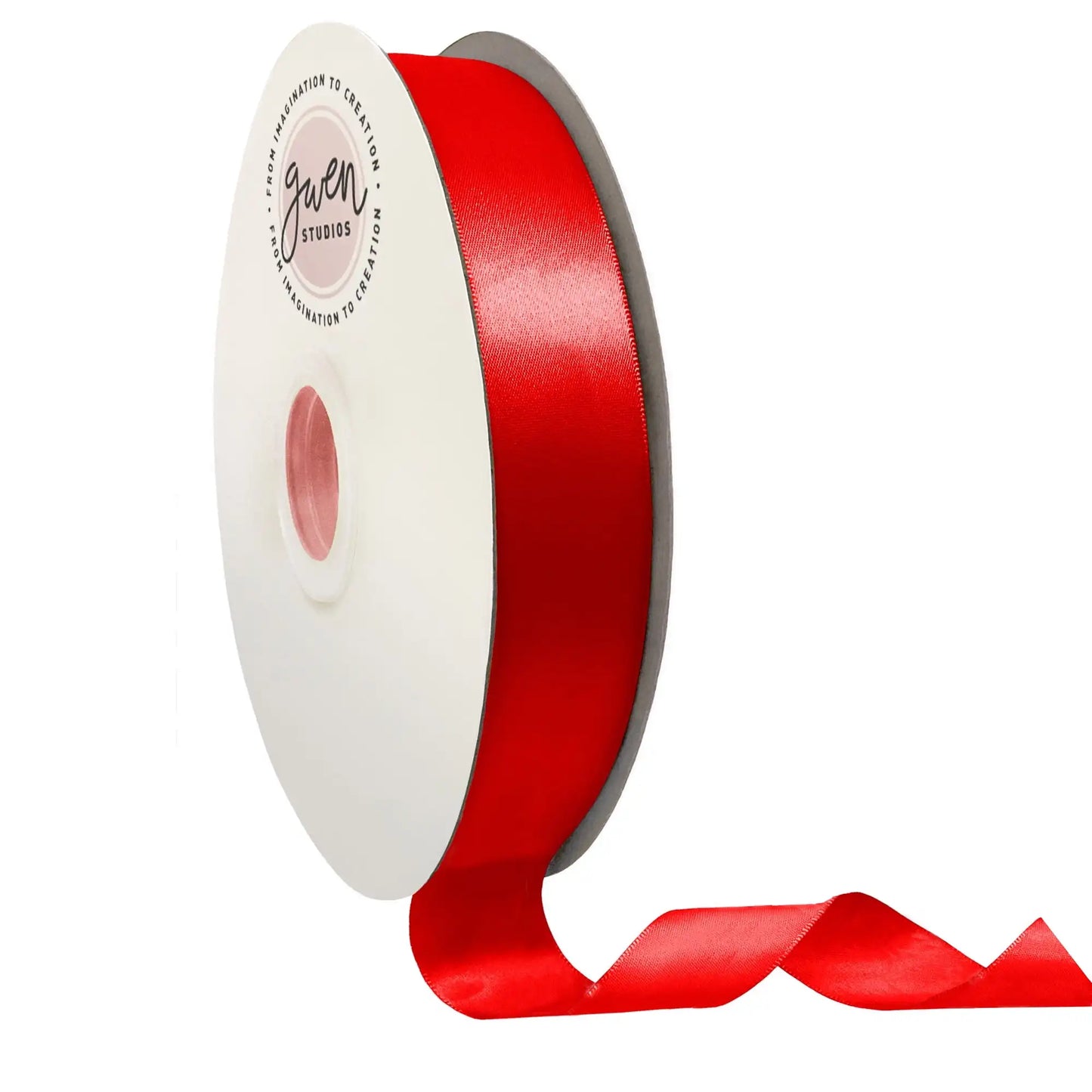 Polyester Christmas Red Single Face Satin Ribbon, 1.5 X 75 Yards by Gwen Studios