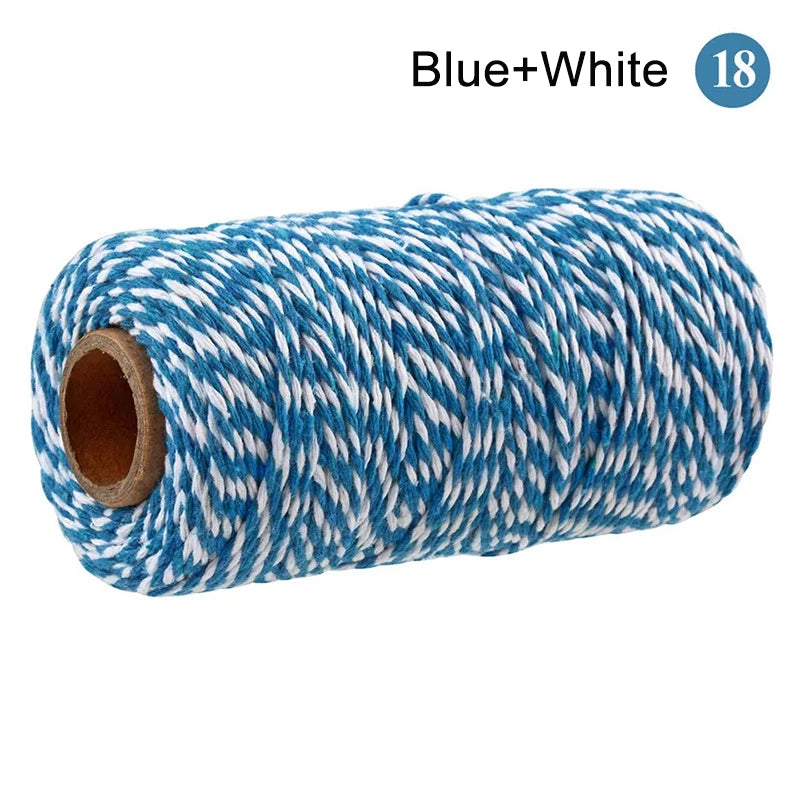 2mm 100M Macrame Cord Rope Cotton Twine Thread String Crafts DIY Sewing Handmade Wall Hangings Bohemia Wedding Party Home 2030