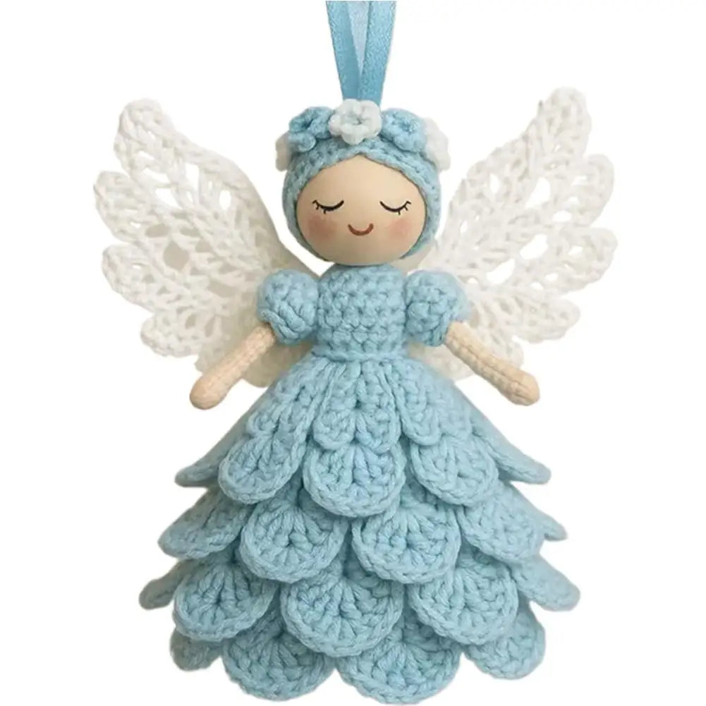 DIY Crochet Angel Ornament Kit Handwoven DIY Material Kit Craft Knitting Kit For Beginners (Unfinished)