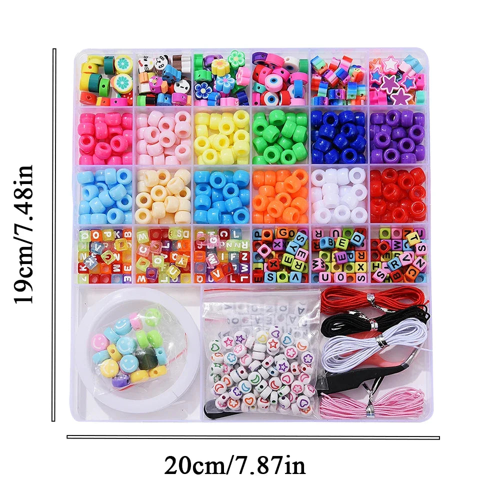 Bracelet Making Kit Pony Beads Letter Beads For Jewelry Making DIY Arts Earring