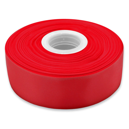 Polyester Christmas Red Single Face Satin Ribbon, 1.5 X 75 Yards by Gwen Studios