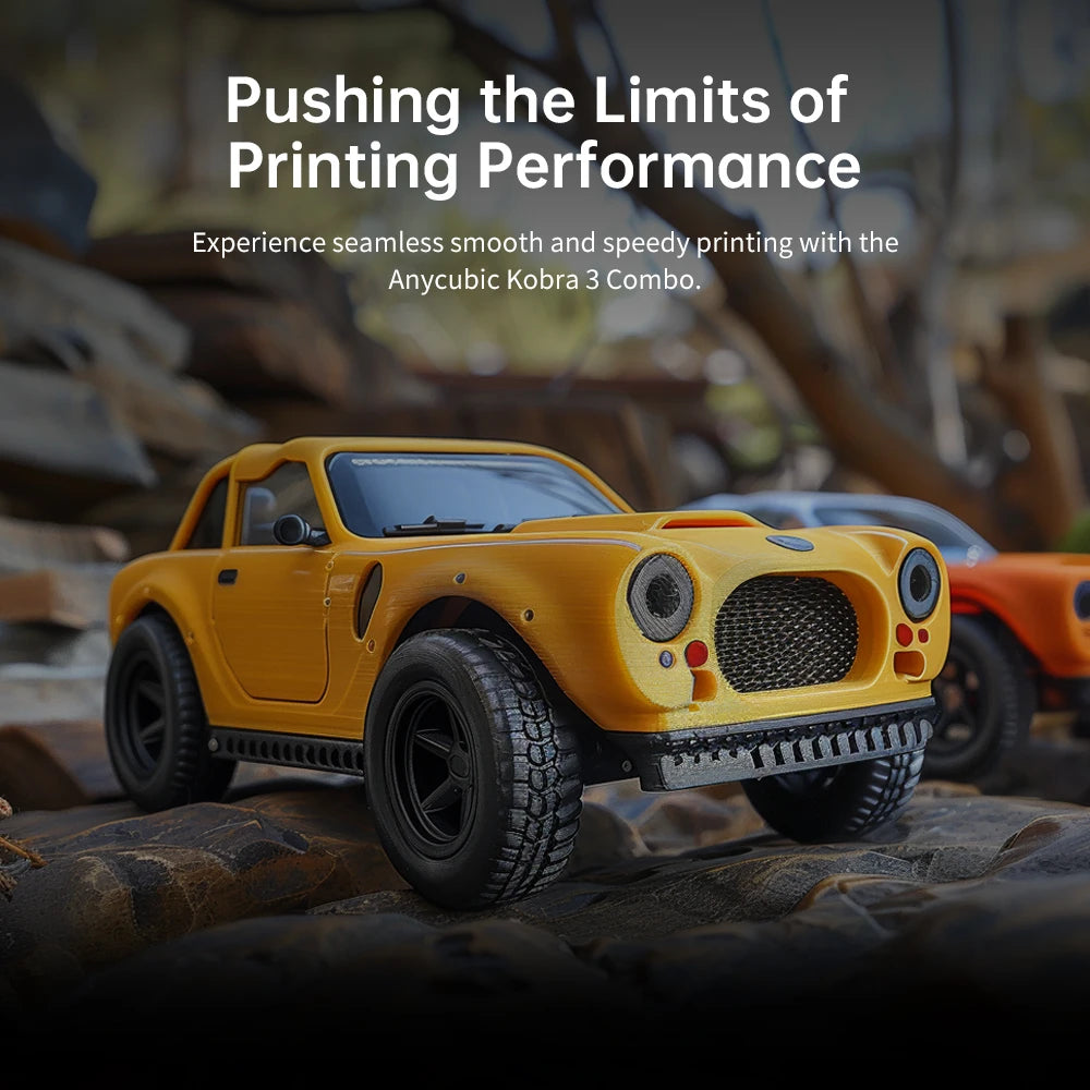 ANYCUBIC Kobra 3 Combo AE Version Multi-Color FDM 3D Printer Max 600mm/s Printing Speed Build Size 250x250x260mm