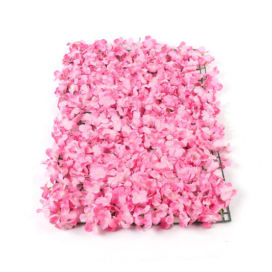 10 PCS Pink Flower Wall Panels Artificial Flower Wall Mat Silk Rose Flower Panels for Flower Wall Decor Party Wedding Bridal