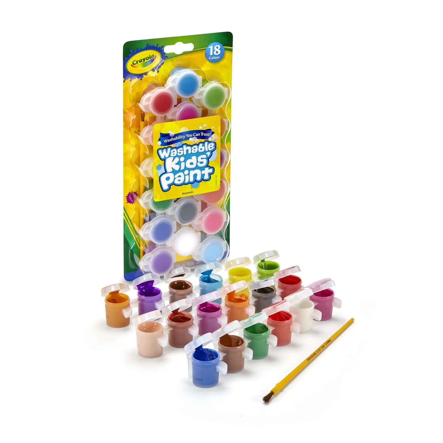 Washable Kids Paint Set, 18 Paint Colors, Back to School Supplies, Kids Crafts, Classroom Must Haves