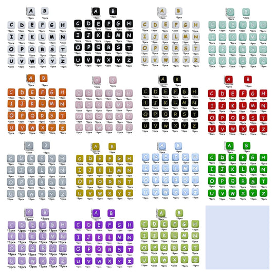 78pcs 12mm Silicone letter beads for DIY Key Chains Necklaces Bracelets Bag Chains Pen Beads Loose Beads Focus Bead