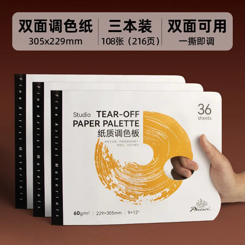 36 Sheets Disposable Palette Paper 9x12 Inches Mess-Free for Acrylic, Oil Paint  ArtistsTear-Off Sheets for Mixing Colors Tools