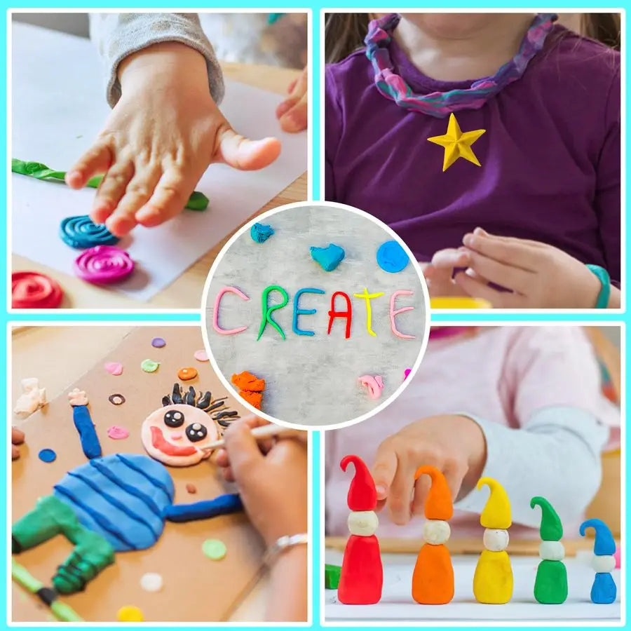 Air Dry Clay 180 Colors, Modeling Clay for Kids, DIY Molding Magic Clay for with Tools, Toys Gifts for Age 3 4 5 6 7 8 Years Old