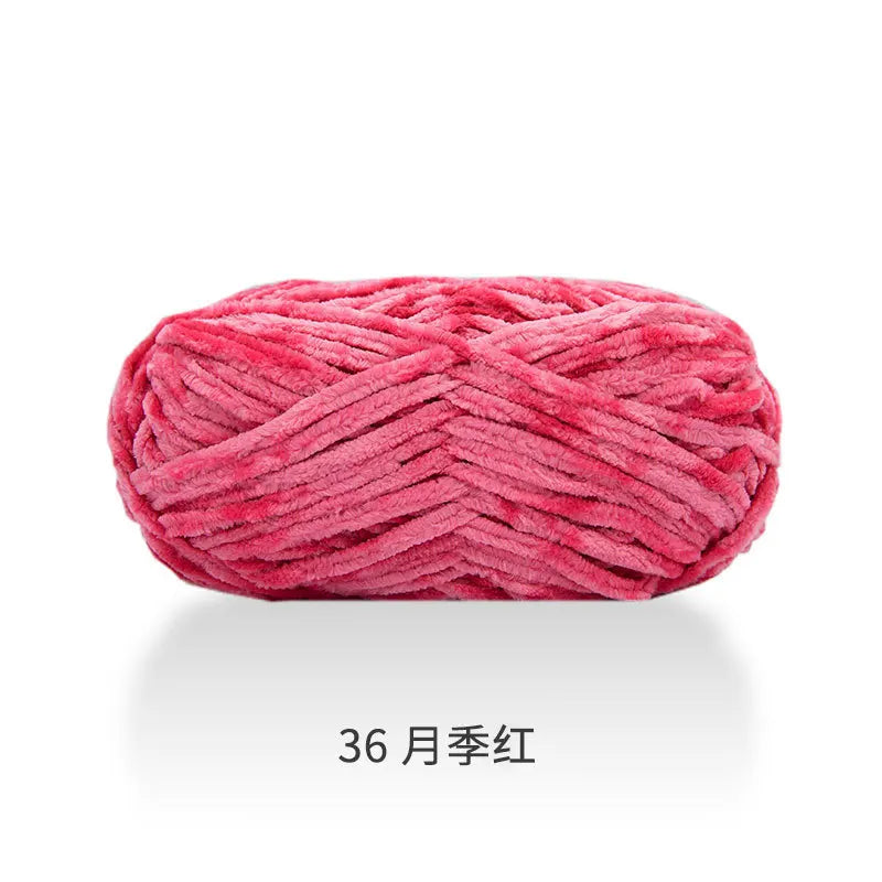 1pcs 100g super soft velvet wool coarse knitted yarn material package hand-woven hat scarf cushion