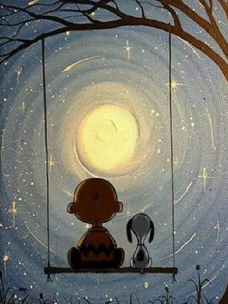 Diamond Art Painting Kit Cartoon Kawaii Snoopy Cute Dog Graffiti Comic Embroidery Mosaic Cross Stitch Home Decor Children's Gift