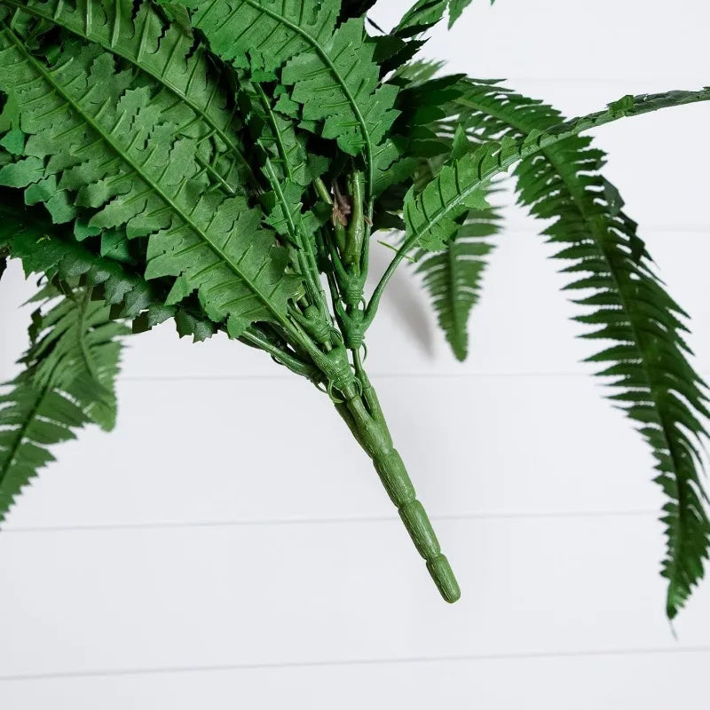48-in Artificial Boston Fern, Large Hanging 67 Fronds, Faux Fern  L00ks Real