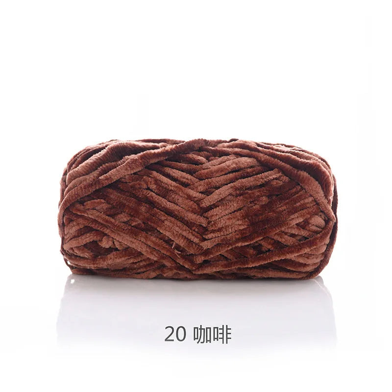 1pcs 100g super soft velvet wool coarse knitted yarn material package hand-woven hat scarf cushion