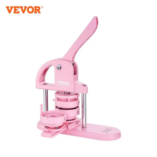 VEVOR 3-IN-1 Button Maker Button Maker Machine with Panda Magic Book  Ergonomic Arc Handle Punch Press Kit