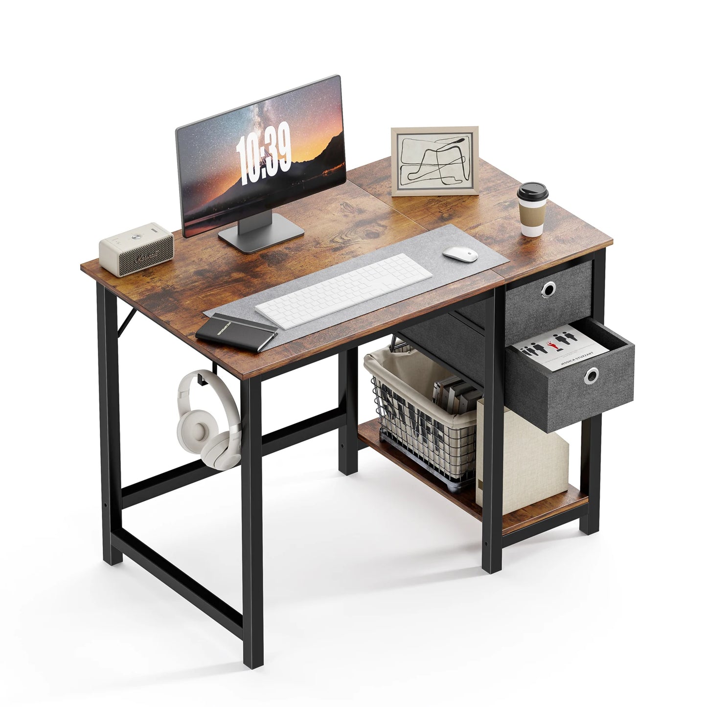 JHK Computer Desk With Drawers