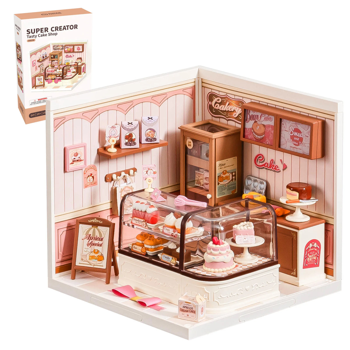 Rolife DIY Miniature House Kit Super Creator Series Mini Dollhouse 3D Puzzle Model Building Kit with LED Light for Home Decor Birthday Gift for Girls Adults