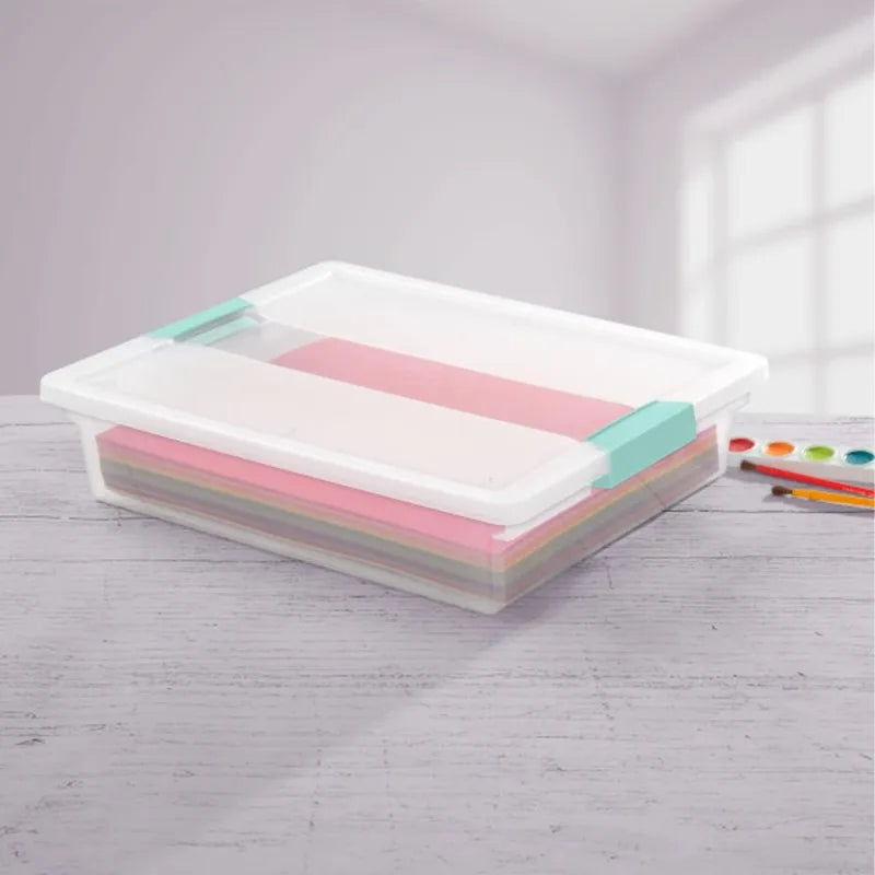 6-Pack Clip Box, Clear Storage for Crafts, Supplies and Office Items, Large