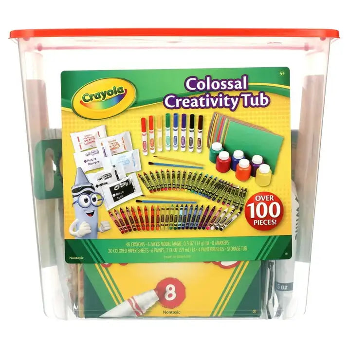 (2 pack) Crayola Creativity Tub, Art Set, 102 Pcs, Arts & Craft Supplies, Creative Toys, Gift for Kids,