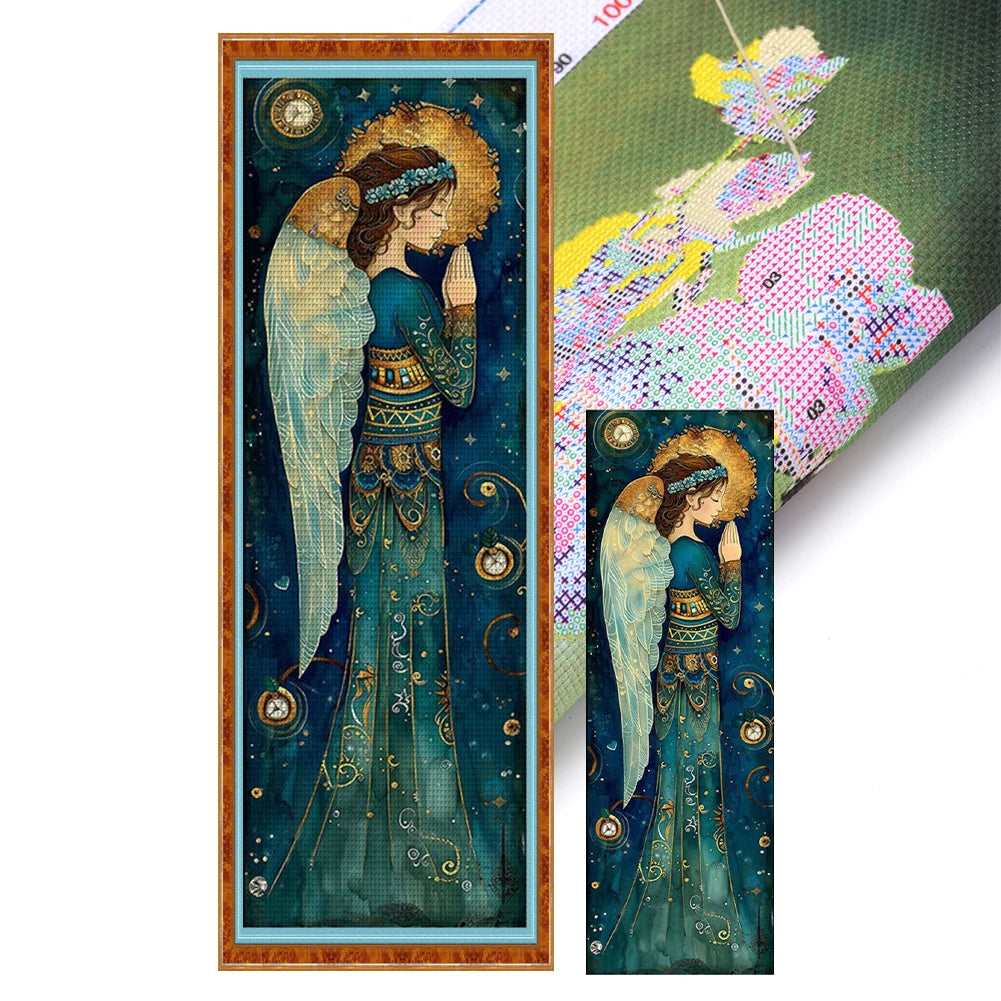 Full Embroidery Eco-cotton Thread 11CT Printed Girl Cross Stitch Kit Art for New Year Gift/KTV Wall Decoration