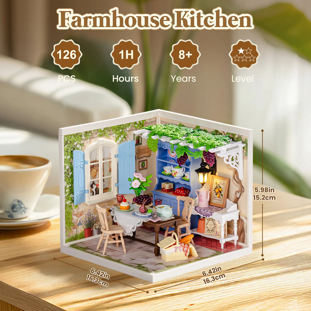 Rolife Dollhouse 3D Puzzle Super Creator Series DIY Miniature House Kit with LED Light for Home Decor Birthday Gift for Girls Teens