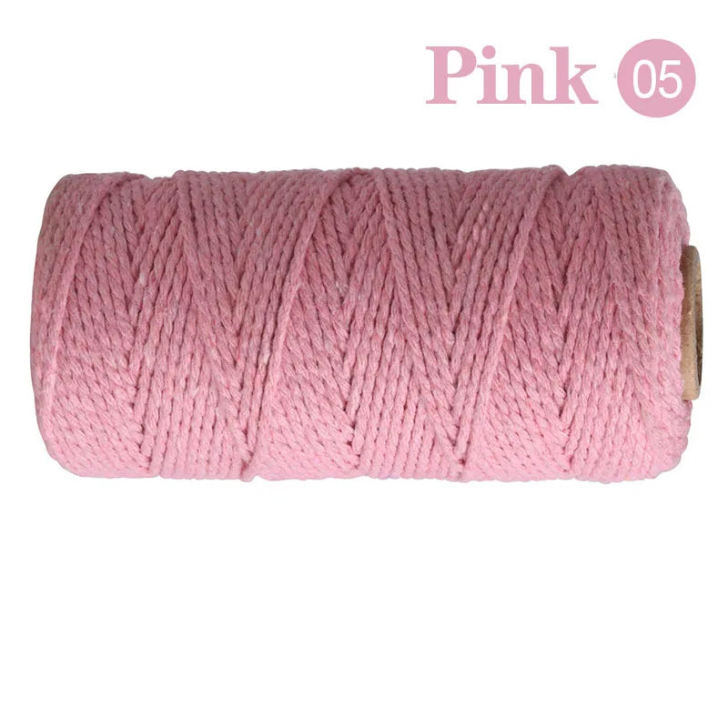 2mm 100M Macrame Cord Rope Cotton Twine Thread String Crafts DIY Sewing Handmade Wall Hangings Bohemia Wedding Party Home 2030