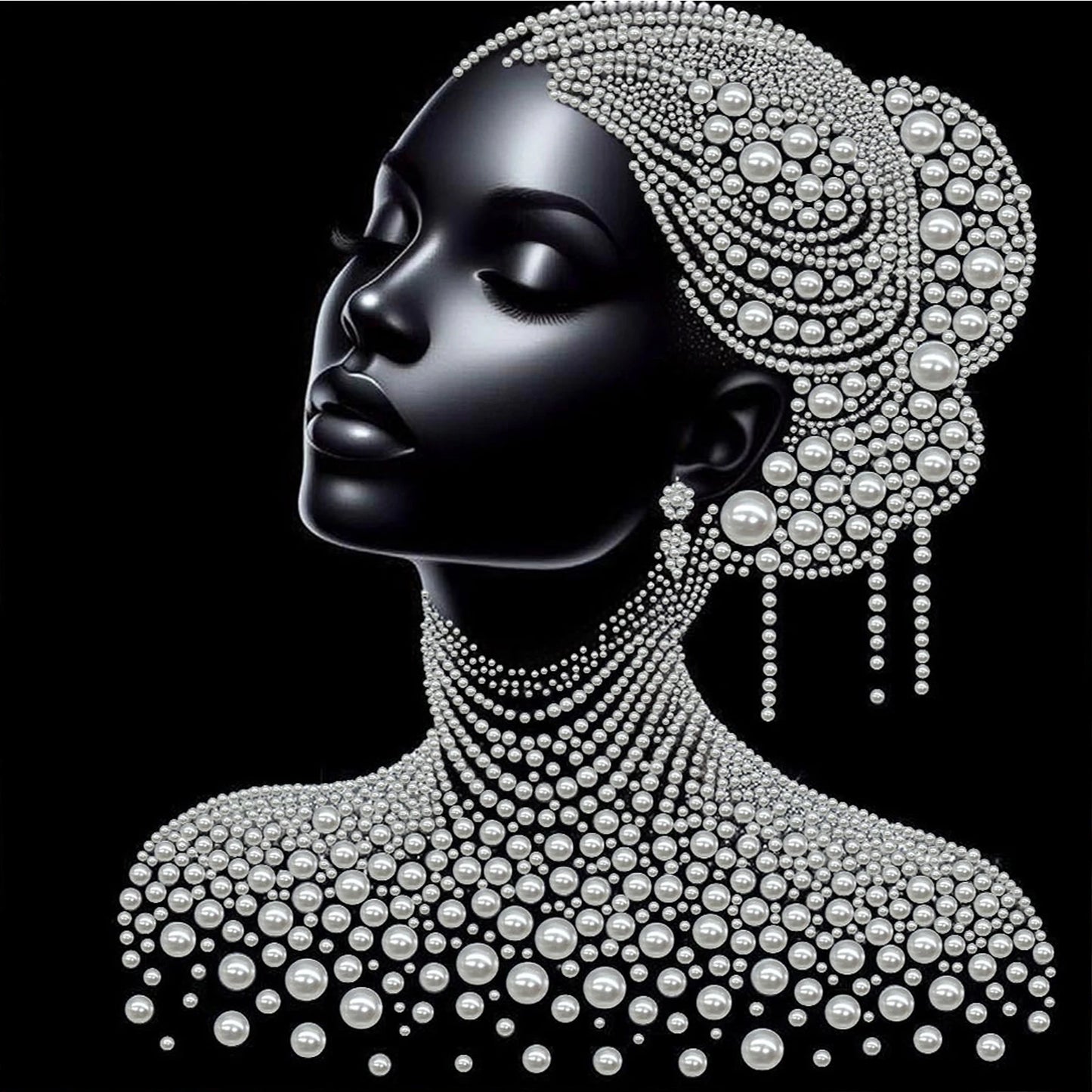Elegant Lady Full 5D DIY Pearl Diamond Art Kits for Adults/Beginners Gift Idea Home Decor Gem Art Diamond Painting Kits 30*30cm