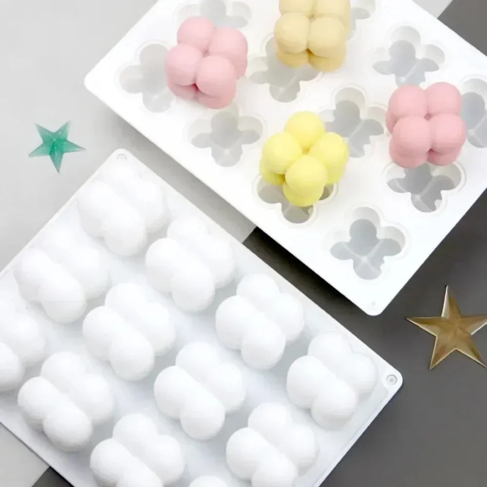 12 Cavity Small Cube Candle Mold   DIY Handmade Soap Candle Making Craft Supply