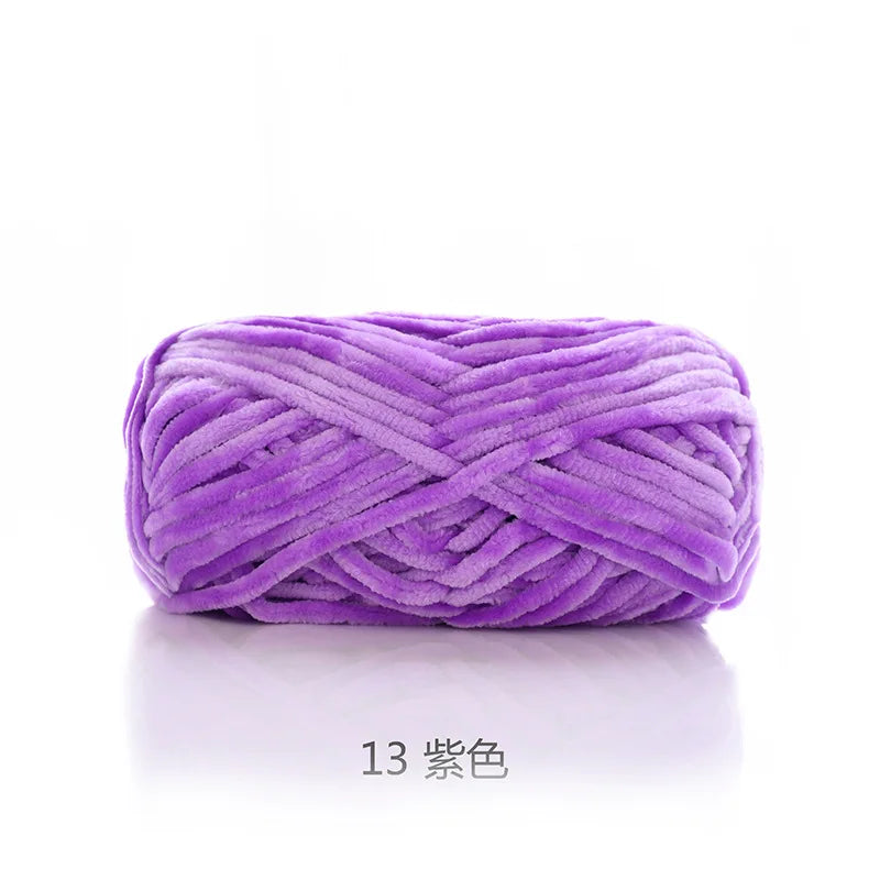 1pcs 100g super soft velvet wool coarse knitted yarn material package hand-woven hat scarf cushion