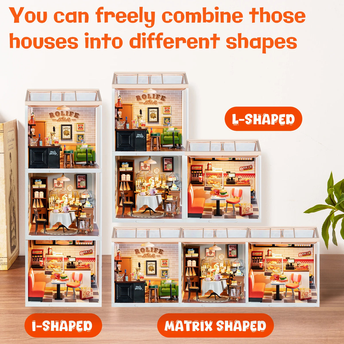 Rolife Super Creator DIY Miniature House 3D Puzzlerwith LED Light for Home Decor Unique Gift for Girls Adults