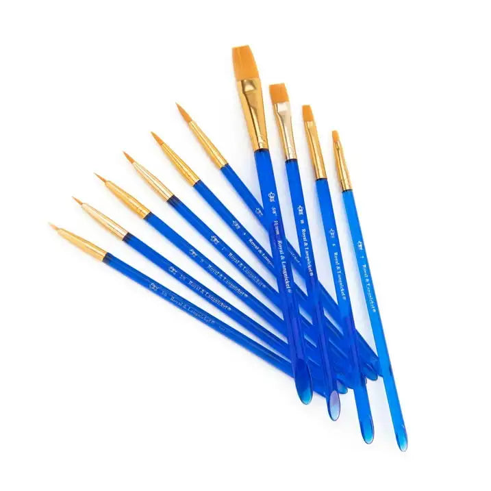(2 pack) Royal & Langnickel - 10pc Super Value Golden Taklon Variety Acrylic Artist Brush Set