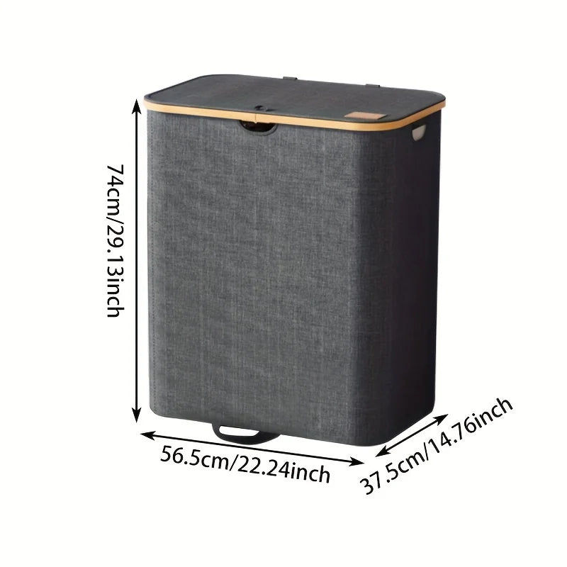 Foldable with lid, detachable double compartment, large capacity Oxford canvas  storage box