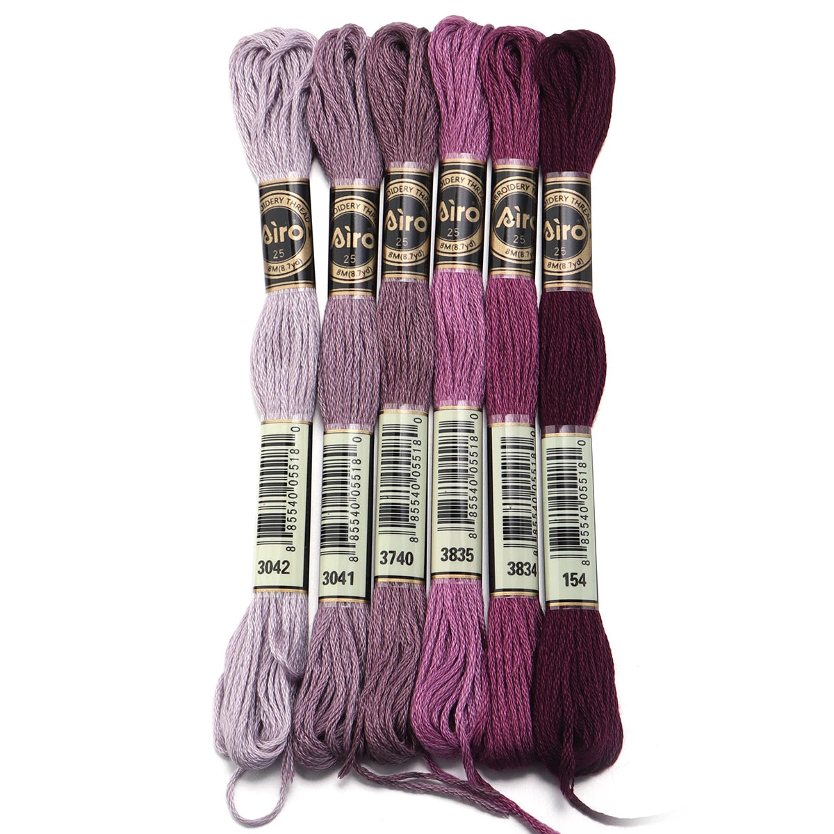 6Pcs/Lot 8m Polyester Cross Stitch Thread Colorful Embroidery Thread String Strap For DIY Sewing Crafts Clothing Accessorie 2030
