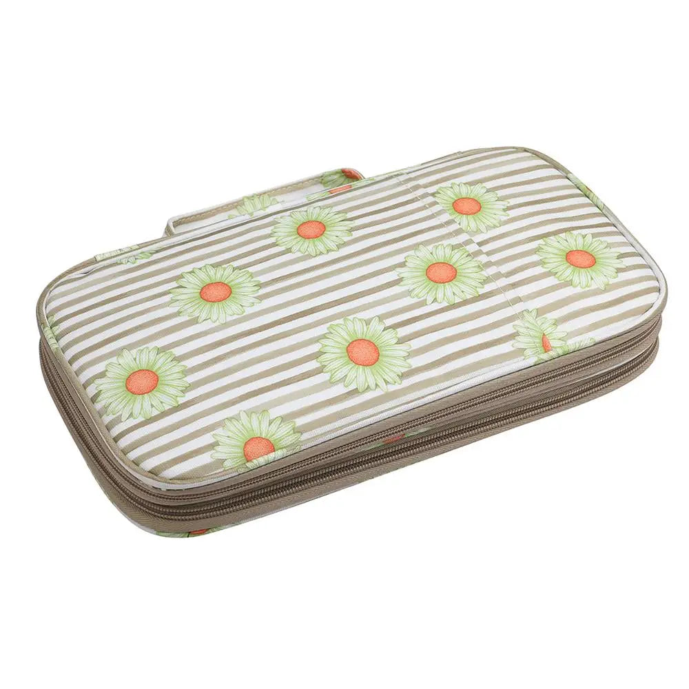 Knitting Needles Case Travel Pouch Organizer Storage Bag for Circular Knitting Needles Scissors Crochet Hooks Sewing Accessories
